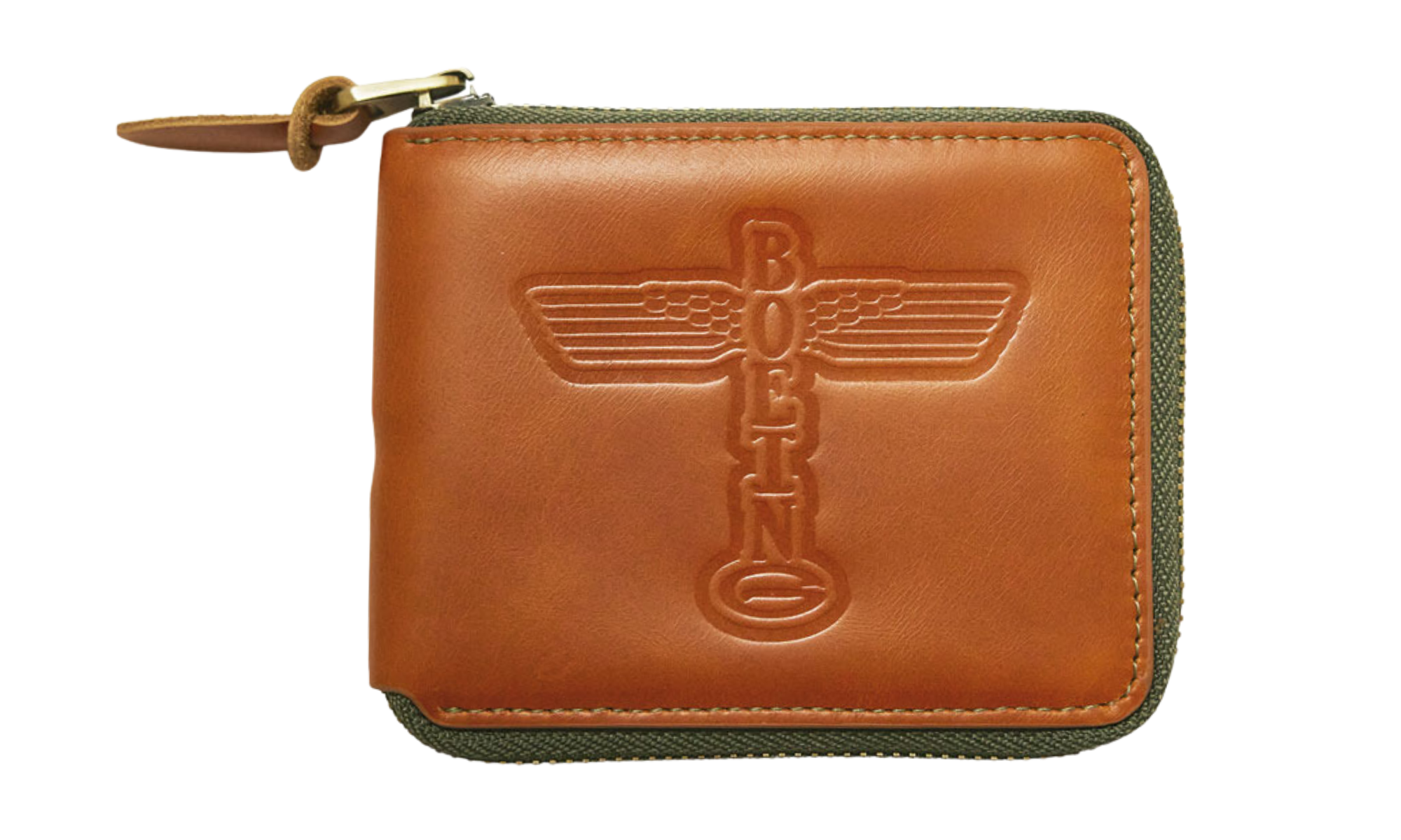 Cartera Boeing de Cuero con Cremallera